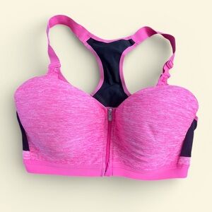 Victoria's Secret Vibrant Pink and Black Sports Bra